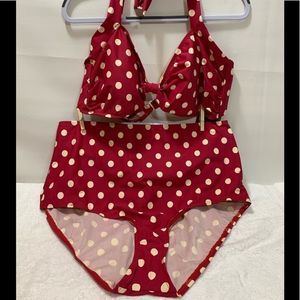 Esther Williams Retro High Waist Halter Swimsuit